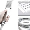 Acezanble Thermostatic Shower Column Adjustable Height Mechanical Shower Column Kit Solid Chrome-Plated Brass