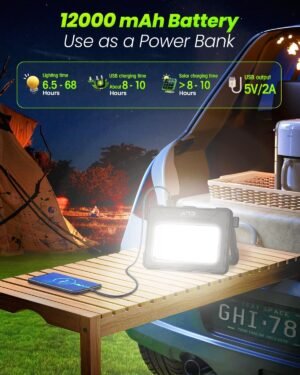 Projecteur LED rechargeable chantier CLV 60W 12000mAh