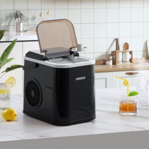 Arebos Machine à glaçons 12kg/24h, 10–15 min, réservoir 1,1 L, silencieuse