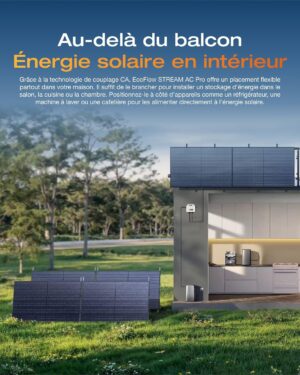 71JYny11Q5L._SL1500_.jpg ECOFLOW STREAM AC Pro, batterie capacite de 1,92 kWh, 100 compatible avec toutes les kit solaire avec batterie, Sortie 1200 W, exte