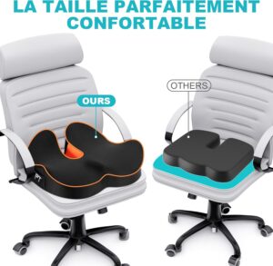 Coussin coccyx POOTACK en mousse à mémoire ergonomique