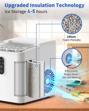 Machine à glaçons 9 en 6 min – 12 kg/24h, autonettoyante