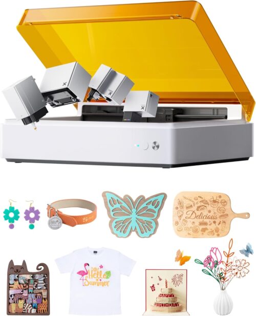 xTool M1 Ultra 4-en-1Machine d'Artisanat 10W: Graveur Laser 10W, Impression Jet dEncre, Decoupe Lame, Dessin au Stylo Machine DIY
