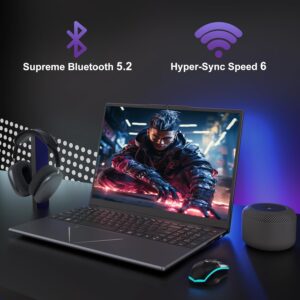 15.6 inch AMD Ryzen 5 3500U 16GB DDR4 512GB SSD Laptop PC with Support Touch ID 2.45G WiFi Bluetooth USB 3.0 2, Mini HDMI