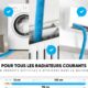 BRUSHYZ Brosse Radiateur Longue 115cm I Brosse pour Radiateur sans Rayures I Plumeau Radiateur avec Housse Flexible et Lavable I Bro