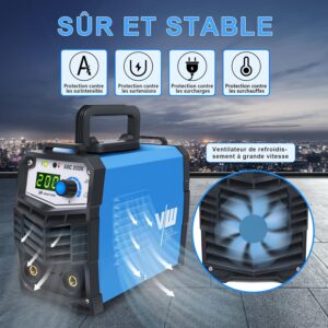 Poste à souder à électrodes MMA 200A Inverter - Kit casque