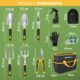 Ensemble 11 pièces d'outils de jardin BLOSTM - sac étanche