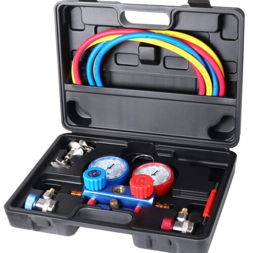71K8a1W0QaL._SL1500_.jpg WiMas R134a Auto Air Conditioning Manifold Gauge Kit Car Air Conditioning Manifold Gauge Set for Auto Air Conditioning Systems