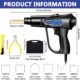 POWZOO 80W Soudage plastique Machine,Kit de Reparation avec 800Pcs 6 Sortes Agrafeuse Chaud,Soudure Plastique,Reparation de Pistolet