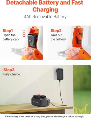 VEVOR Pulverisateur a Dos Electrique a Batterie 16 L, Reglable 0-6,2 Bar, avec 2 Lances, 8 Buses, Batterie 21 V 4 Ah, Pulverisateur