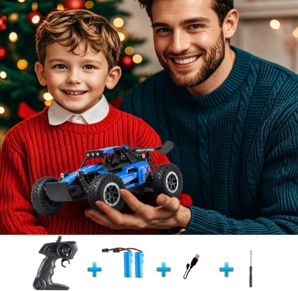 Great-JUNAMT Voiture telecommandee RC Voitures 1:16 Tout-Terrain Monster Truck Phares a LED, Jouet de Voiture RC 20 kmh Cadeau pour