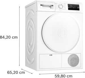 Bosch WTH8300DFR, Serie 4, Seche linge, Pompe a chaleur, 8 kg, Blanc