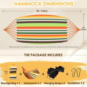 Anyoo Hamac d'exterieur de Camping, en Plein air Portable en Toile, Leger avec Sangles respectueuses des Arbres, Sac de Transport, P
