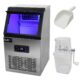 Professional Stainless Steel Ice Cube Maker for Restaurants, Bars and Tea Rooms, 40 kg of Ice Cubes in 24 Hours, Crushed Ice Crusher