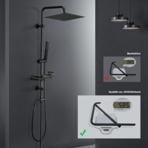 Colonne de douche pluie Gorbach sans robinet inox réglable