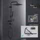 Colonne de douche pluie Gorbach sans robinet inox réglable