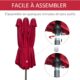 Outsunny Parasol de jardin exterieur parasol double rectangulaire 4,6L x 2,7l x 2,4H m avec ouverture fermeture manivelle, sacs de l