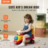 VEVOR Push Car for Toddlers 1-3 Years Old Kids Car with Musical Steering Wheel and Horn, Sit Up Stand Toy, Under Seat Storage for Bo