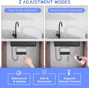 JAOGAUS Instant Water Heaters, 6000W Energy Saving Tankless Water Heaters with Remote Control, Electric Water Heater for Home Bathro