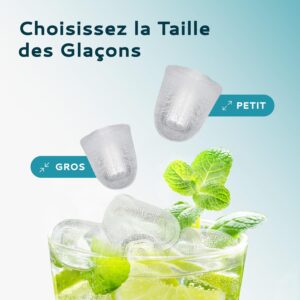Machine à glaçons EUHOMY 12 kg/jour, 9 cubes en 6 min
