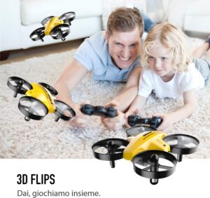 ATOYX Mini drone quadricoptere pour enfants et debutants, quadcoptere telecommande d'interieur avec retournement en 3D,Mode sans tet