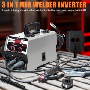 Poste a Souder Mig 250A, 3 en 1 Mig Welder Inverter, Affichage NumeRique LED Tig Mig Welder, Poste de Soudage Portable, 240V Machine