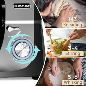 CHeflee Robot Patissier 1800W Robot Petrin Professionnel 7.2 Litres Faible Bruit Robot de Cuisine Multifonction avec Fouet,Batteur,C