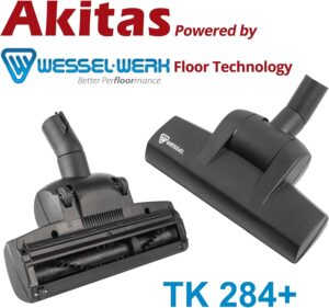 Akitas C10T 850W Aspirateur sans Sac Cylindre daspirateur avec Wessel Werk Allemand Grande Brosse rotative a tete Turbo de 28 cm de