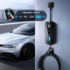 Tera Portable EV Charger Type 2 with 7m Charging Cable 3.68kW 16A Schuko Plug Adjustable Charging Box Cable Ties P02 Black
