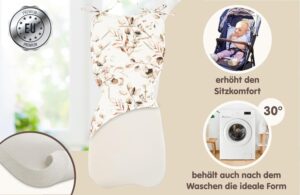 Coussin poussette universelle - Assise rembourree Ideal pour siege poussette matelas reducteur bebe doux et respirant reducteur pour