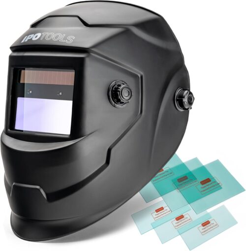 IPOTOOLS J500A Casque de soudage Automatique avec True Colour, Casque de soudage Solaire, 2 capteurs de qualite superieure, Grand Ch