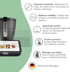 Wundermix - WunderScreen Verre Hybride TM7 Protection decran pour Thermomix TM7 Film protecteur contre les fissures et les ray
