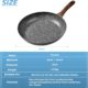 Rainberg Poele a frire en granit avec revetement antiadhesif, anti-rayures, compatible avec l'induction (32 cm)