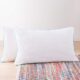 Linenspa 40 x 60 cm Oreiller en flocons de mousse a memoire de forme - paquet de 2, Blanc