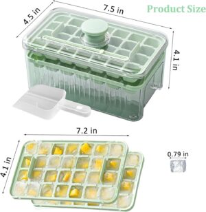 Bac à glaçons PIPITA 56 mini cubes, couvercle et pelle