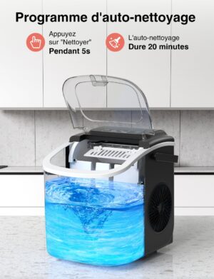 71M6Sfrs7IL._SL1500_.jpg Machine à glaçons CROWNFUL portable 12 kg/24h autonettoyante