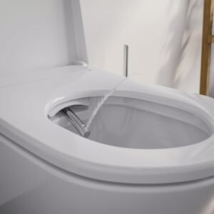 71MZj2eo1aL._AC_SL1500_.jpg BERNSTEIN - Japanese toilet toilet with white glossy ceramic bowl, shower jet, LED seat, 180 Vortex flush - 59x38x38 cm - Basic 110