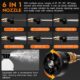 Nettoyeur Haute Pression, Nettoyeur Haute Pression sans Fil avec Buse 6 en 1, Nettoyeur Haute Pression Batterie avec 5M Tuyau, Pot e