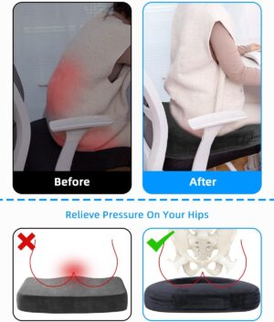 Cushion de Chaise Donut, Coussin Bouee Coccyx Ergonomique,Coussin Orthopedique Rond,Coussin coccyx pour Soulager Hemorroides,Coussin