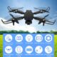 Drone pour Enfant avec Camera 1080P HD, Drone Quadricoptere FPV WiFi Telecommande, Mode sans Tete, Maintien d'Altitude, 360Flips, C