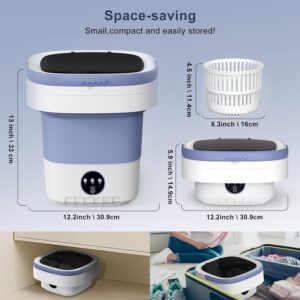 Mini Machine a Laver,12L Machine a Laver Portable,Mise a Jour Mini Lave Linge avec 3 Modes de Nettoyage en Profondeur Panier D'ess