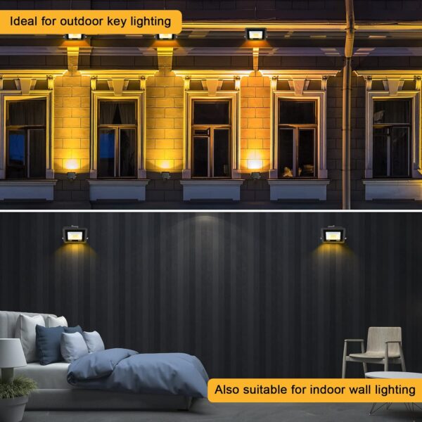 MXTIMWAN Projecteur LED Exterieur 10W - 6500K Blanc Froid - IP66 Etanche Eclairage Exterieur Avec Detecteur, Jardin, Patio, Garage