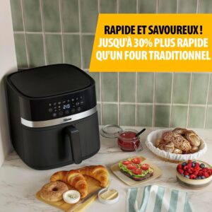 Tristar French FR-9418 Digital Air Fryer, 8 L Capacity, 2000 W, LED Touch Screen, 7 Programs Manual, Preheat and Keep Warm Functio