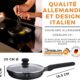 71NR81JzzhL._AC_SL1500_.jpg Poele Antiadhesive 20 cm Anti-Rayures a frire Couvercle revetement en pierre Poeles a induction Revetement interieur anti-adhesif