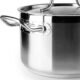 IBILI - Faitout avec couvercle inox Ebbe 22 cm, acier inoxydable 1810, compatible induction
