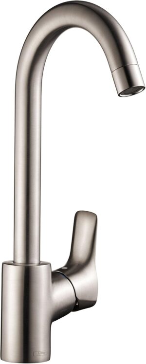 hansgrohe MySport Mitigeur de cuisine L, 1 jet, aspect acier inox, 13862800