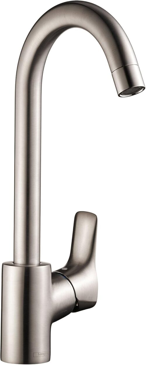 hansgrohe MySport Mitigeur de cuisine L, 1 jet, aspect acier inox, 13862800