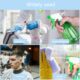 Diompirux 3 Pieces Colore et Transparent 500ml Flacons Pulverisateur, Vaporisateur Vide Reutilisable avec Declencheur, Bouteille Spr