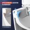 Rainsworth Superspin 360 Wall-Mounted Rimless Toilet Seat and Toilet Seat with Soft-Close Mechanism White
