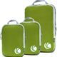 Cipway Lot de 3 cubes d'emballage par compression, organiseurs de voyage ultralegers et extensibles pour bagages a main (vert 3 piec